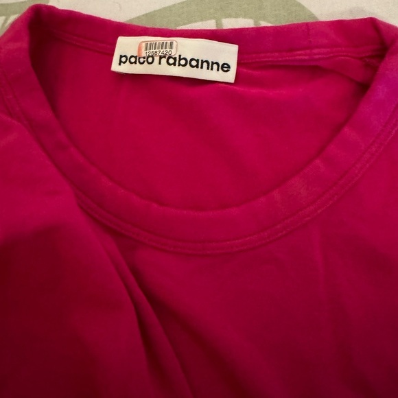 Paco Rabanne Pink Draped Asymmetric Midi Dress - Picture 6 of 10